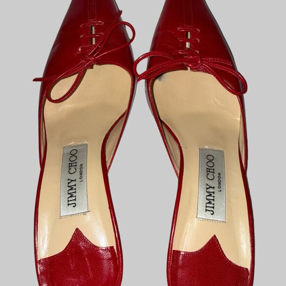Jimmy Choo - Red Leather Heels - Used - Picture 8 of 9